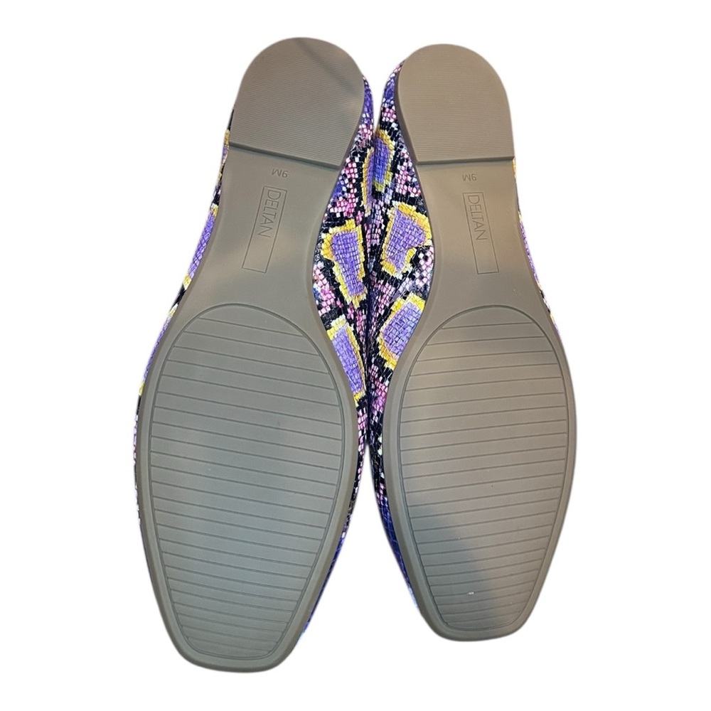 Deltan HOST PICK 🎉Vibrant Multicolor faux Snakeskin Loafers NWOT - Picture 4 of 5
